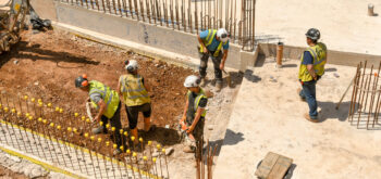 Montando um canteiro de obras de pequeno porte